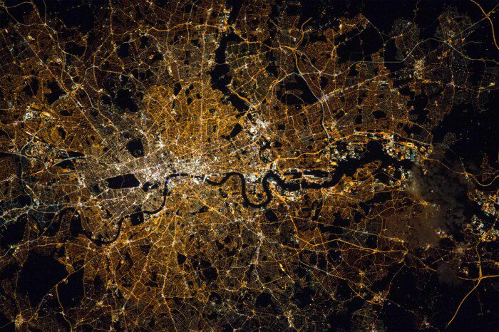 London at night